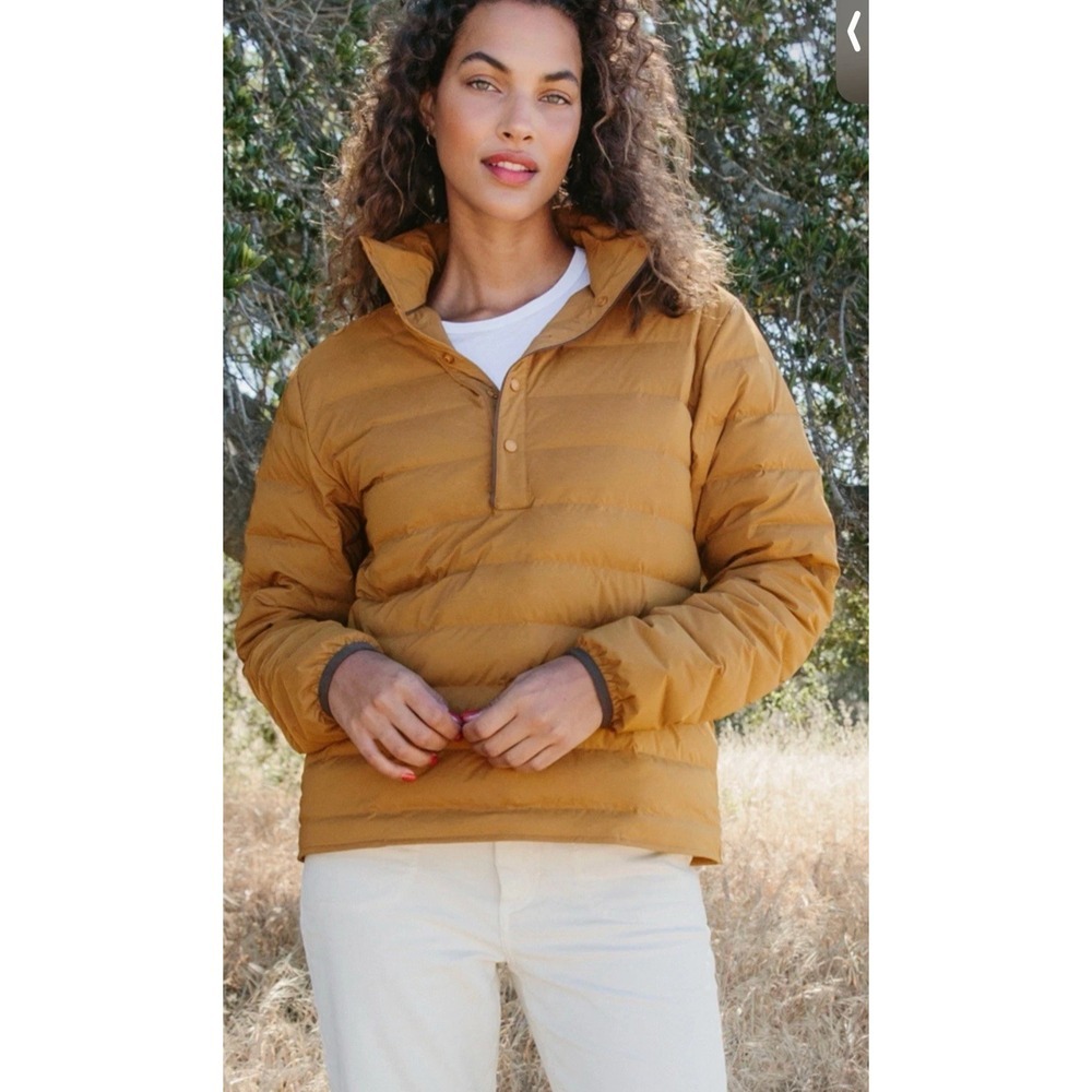 B39 Jenni Kayne Down Feather Puffer Jacket XS Quilted Snap Insulated Winter Cozy